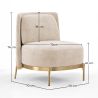 Buy Designer Armchair - Velvet Upholstered - Sabah White 61001 - in the UK