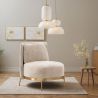 Buy Designer Armchair - Velvet Upholstered - Sabah Beige 61001 - prices