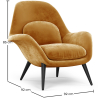 Buy Velvet Upholstered Armchair - Opera Mustard 60706 - in the UK