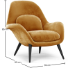 Buy Velvet Upholstered Armchair - Opera Mustard 60706 with a guarantee