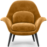 Buy Velvet Upholstered Armchair - Opera Mustard 60706 - in the UK