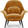Buy Velvet Upholstered Armchair - Opera Mustard 60706 - prices