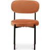 Buy Dining Chair - Upholstered in Velvet - Black Metal - Martha Orange 61003 - in the UK