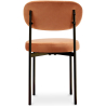 Buy Dining Chair - Upholstered in Velvet - Black Metal - Martha Orange 61003 - prices