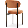 Buy Dining Chair - Upholstered in Velvet - Black Metal - Martha Orange 61003 - in the UK