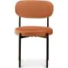 Buy Dining Chair - Upholstered in Velvet - Black Metal - Martha Orange 61003 - in the UK