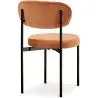 Buy Dining Chair - Upholstered in Velvet - Black Metal - Martha Orange 61003 - in the UK