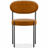 Buy Dining Chair - Upholstered in Velvet - Black Metal - Martha Mustard 61003 - in the UK