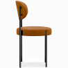 Buy Dining Chair - Upholstered in Velvet - Black Metal - Martha Mustard 61003 at MyFaktory
