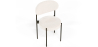 Buy Pack of 4 - Dining Chair - Upholstered in Bouclé Fabric - Black Metal - Martha White 61005 - in the UK