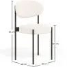 Buy Pack of 4 - Dining Chair - Upholstered in Bouclé Fabric - Black Metal - Martha White 61005 - prices