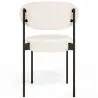 Buy Pack of 4 - Dining Chair - Upholstered in Bouclé Fabric - Black Metal - Martha White 61005 with a guarantee