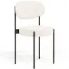 Buy Pack of 4 - Dining Chair - Upholstered in Bouclé Fabric - Black Metal - Martha White 61005 - prices