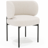 Buy Pack of 4 - Dining Chair - Upholstered in Bouclé Fabric - Calibri White 61008 in the United Kingdom
