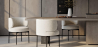 Buy Pack of 4 - Dining Chair - Upholstered in Bouclé Fabric - Calibri White 61008 - prices