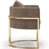 Buy Dining Chair - With armrests - Upholstered in Velvet - Vittoria Taupe 61009 in the United Kingdom