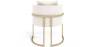 Buy Dining Chair - With armrests - Upholstered in Bouclé Fabric - Vittoria White 61010 in the United Kingdom
