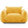 Buy Armchair - Velvet Upholstery - Urana Yellow 61011 - in the UK