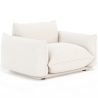 Buy  Armchair - Upholstered in Bouclé Fabric - Urana White 61012 in the United Kingdom