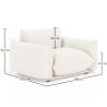 Buy  Armchair - Upholstered in Bouclé Fabric - Urana White 61012 - in the UK