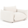 Buy  Armchair - Upholstered in Bouclé Fabric - Urana White 61012 - prices