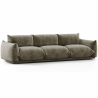Buy 3-Seater Sofa - Velvet Upholstery - Urana Taupe 61013 - prices