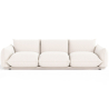 Buy 3-Seater Sofa - Bouclé Fabric Upholstery - Urana White 61014 in the United Kingdom