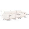 Buy 3-Seater Sofa - Bouclé Fabric Upholstery - Urana White 61014 home delivery