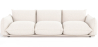 Buy 3-Seater Sofa - Bouclé Fabric Upholstery - Urana White 61014 in the United Kingdom