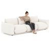 Buy 3-Seater Sofa - Bouclé Fabric Upholstery - Urana White 61014 at MyFaktory