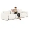 Buy 3-Seater Sofa - Bouclé Fabric Upholstery - Urana White 61014 at MyFaktory