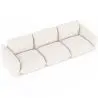 Buy 3-Seater Sofa - Bouclé Fabric Upholstery - Urana White 61014 in the United Kingdom