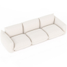 Buy 3-Seater Sofa - Bouclé Fabric Upholstery - Urana White 61014 at MyFaktory