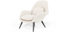 Buy Bouclé Upholstered Armchair - Opera White 60707 - in the UK