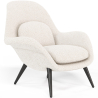 Buy Bouclé Upholstered Armchair - Opera White 60707 - in the UK