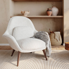 Buy Bouclé Upholstered Armchair - Opera White 60707 - prices