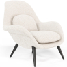 Buy Bouclé Upholstered Armchair - Opera White 60707 at MyFaktory