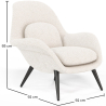 Buy Bouclé Upholstered Armchair - Opera White 60707 - prices