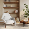 Buy Bouclé Upholstered Armchair - Opera White 60707 - prices