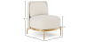 Buy Designer Armchair - Upholstered in Bouclé Fabric - Sabah White 61015 - in the UK