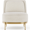 Buy Designer Armchair - Upholstered in Bouclé Fabric - Sabah White 61015 - in the UK