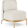 Buy Designer Armchair - Upholstered in Bouclé Fabric - Sabah White 61015 - prices