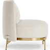 Buy Designer Armchair - Upholstered in Bouclé Fabric - Sabah White 61015 at MyFaktory