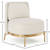 Buy Designer Armchair - Upholstered in Bouclé Fabric - Sabah White 61015 home delivery