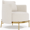 Buy Designer Armchair - Upholstered in Bouclé Fabric - Hynu White 61017 - prices