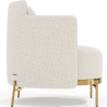Buy Designer Armchair - Upholstered in Bouclé Fabric - Hynu White 61017 in the United Kingdom