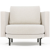 Buy Designer Armchair - Upholstered in Bouclé Fabric - Nagar White 61019 - in the UK