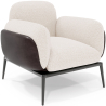 Buy Bouclé Fabric Upholstered Armchair - Greda White 61021 - prices