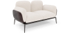 Buy 2-Seater Sofa - Upholstered in Bouclé Fabric - Greda White 61022 home delivery