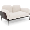 Buy 2-Seater Sofa - Upholstered in Bouclé Fabric - Greda White 61022 - prices